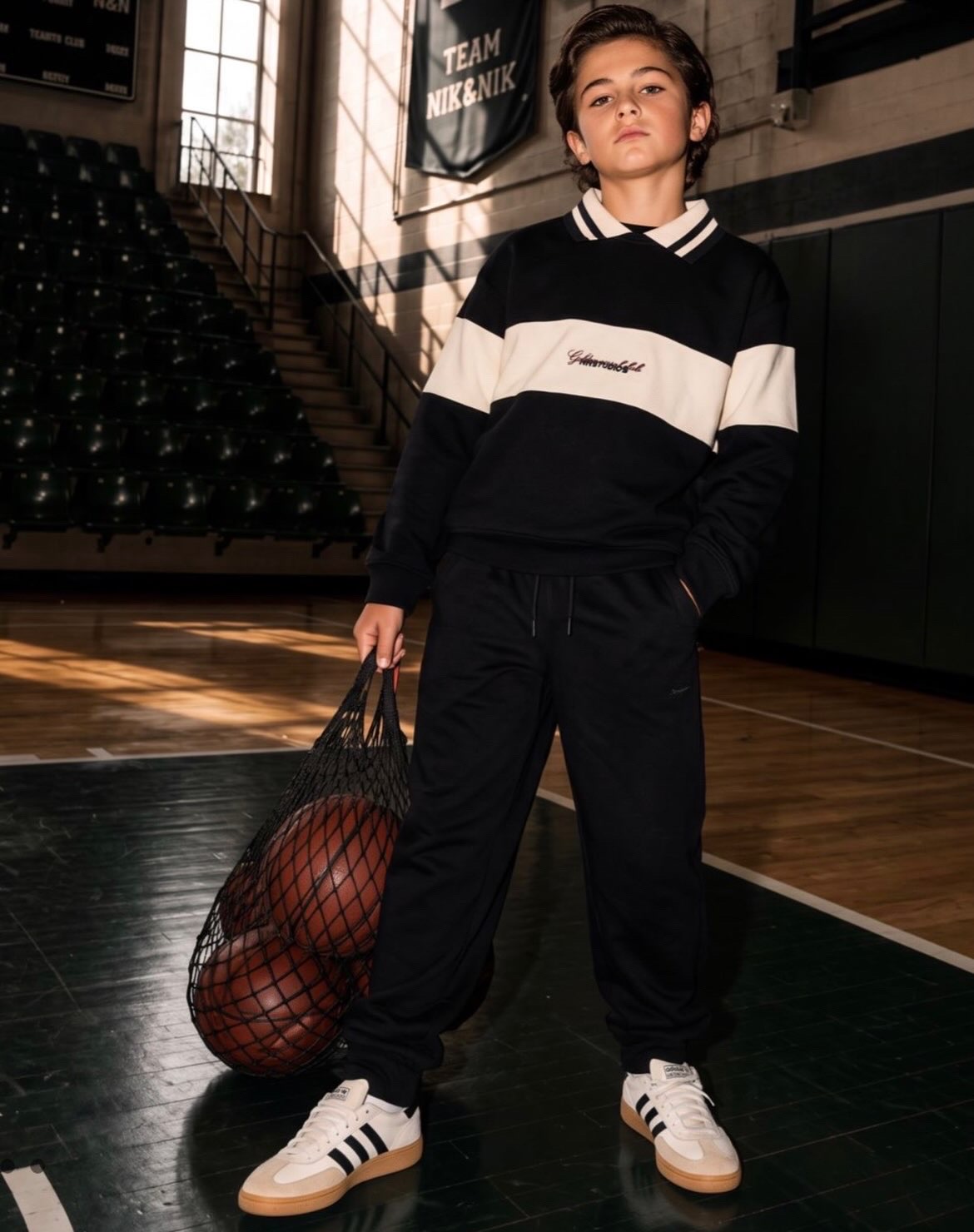 Tiener in sportieve outfit